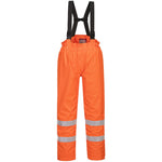 Portwest S781 Orange Bizflame Rain Lined Waterproof Flame Retardant Anti Static Hi Vis Trousers