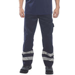 Portwest S917 Navy Iona Reflective Hi Vis Combat Trousers 245g