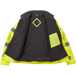 Supertouch Yellow Hi Vis Fleece Lined Waterproof Padded Bomber Jacket