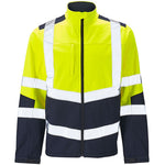 Supertouch Yellow/Navy Hi Vis Two Tone Softshell Jacket (3L)