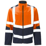 Supertouch Orange/Navy Hi Vis Two Tone Softshell Jacket (3L)