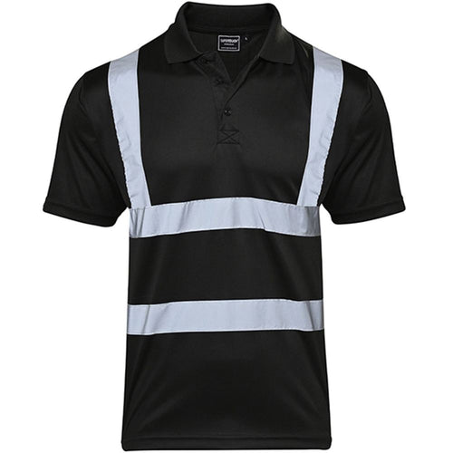 Supertouch Black Hi-Vis Polo Shirt