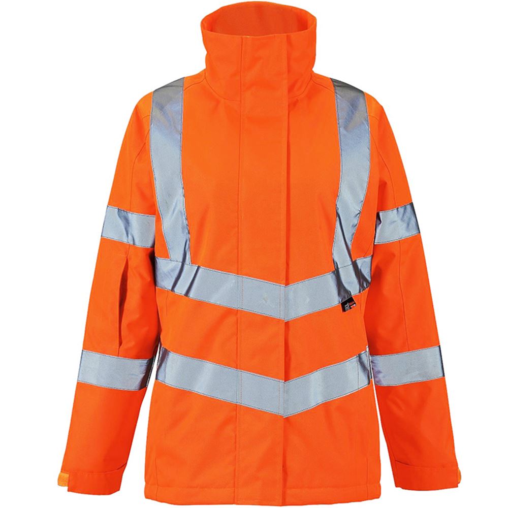 Supertouch Orange Women's Padded Hi Vis Waterproof Jacket