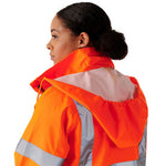 Supertouch Orange Women's Lightweight Hi Vis Waterproof Jacket