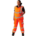 Supertouch Orange Fleece Lined Women's Hi Vis Bodywarmer