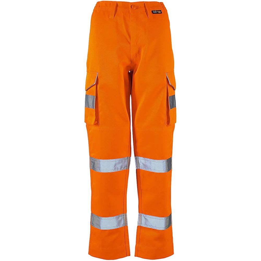 Supertouch Orange Women's Hi Vis Combat Trousers