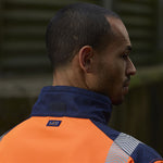 Leo Workwear Bowden Orange/Navy EcoViz Hi Vis Softshell Jacket (3L)