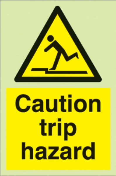caution trip hazard
