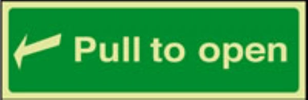 pull to open arrow left