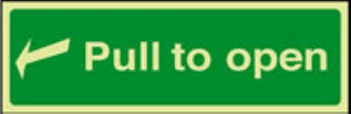 pull to open arrow left