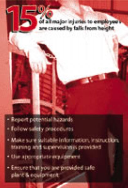 15% major injuries caused from falls from height
