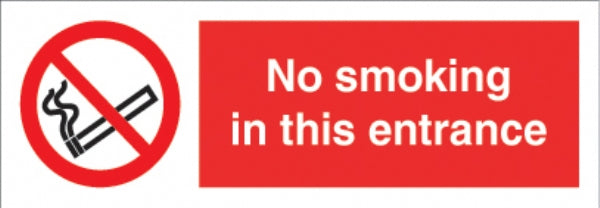 No Smoking in this Entrance