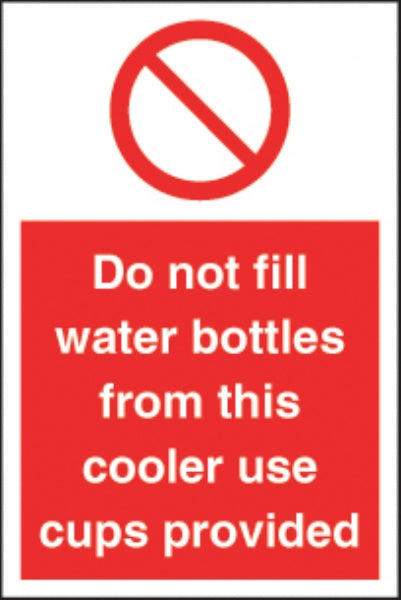 Do not fill water bottles…