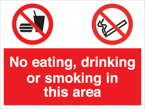 no eating drinking smoking