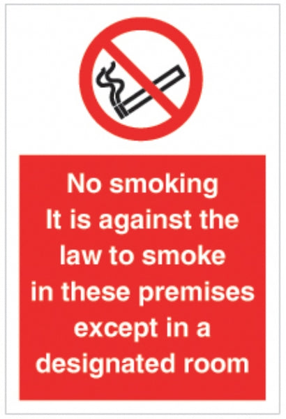 No Smoking it is against the law...premises
