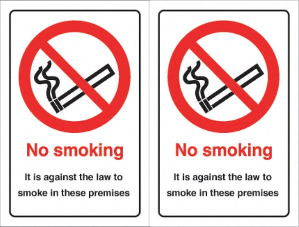 no smoking  double sided premises
