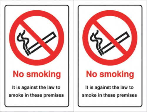 no smoking  double sided premises