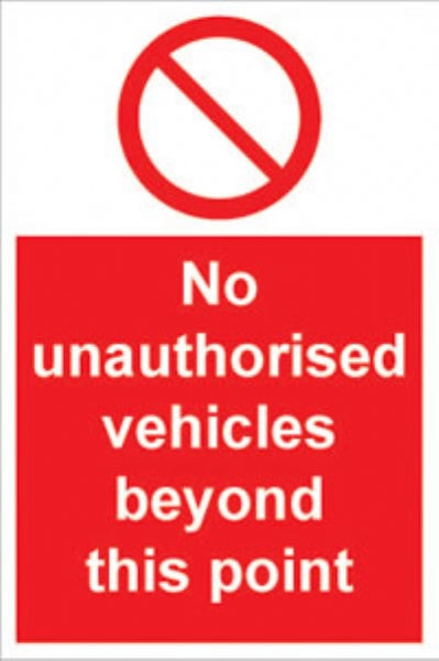 No unauthorised vehichles beyond this point