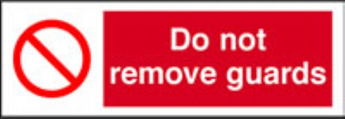 do not remove guards