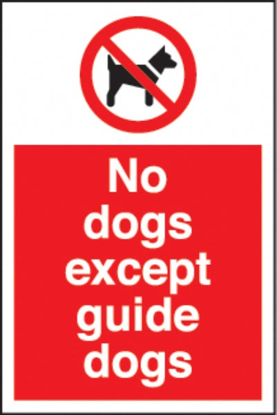no dogs except guide dogs
