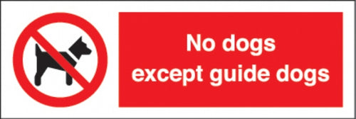 no dogs except guide dogs window sticker