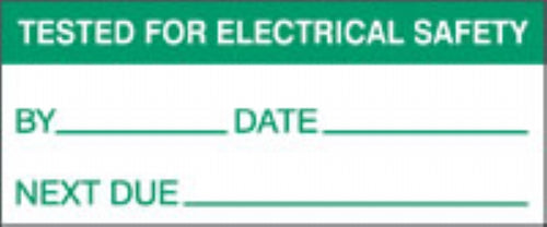 tested for electrical safety (500/roll)