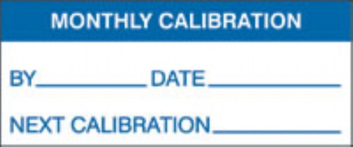 monthly calibration (500/roll)