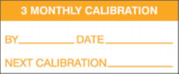3 monthly calibration (500/roll)