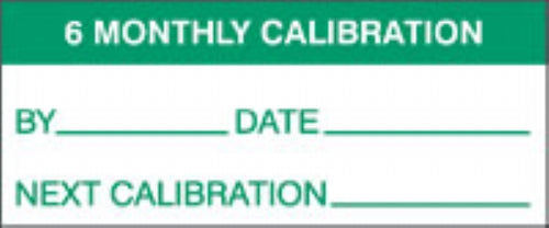 6 monthly calibration (500/roll)