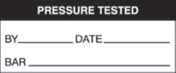 pressure tested - bar (500/roll)