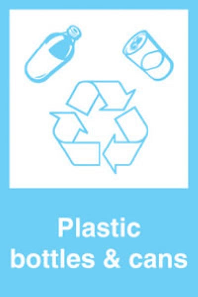 Plastic bottles and cans