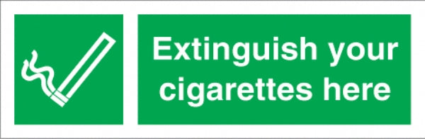 Extinguish your cigarette here