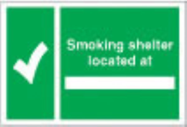 Smoking shelter located at..