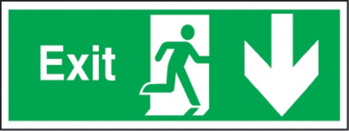 exit arrow down