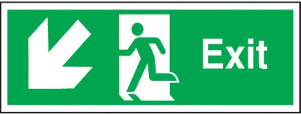 exit arrow diagonal down left