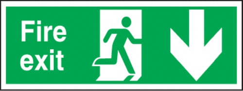 fire exit arrow down