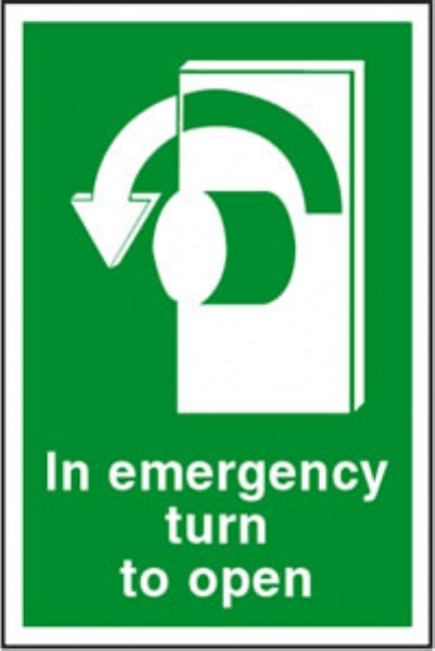 in emergency turn to open-left