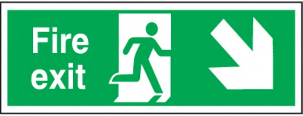 fire exit diagonal down right