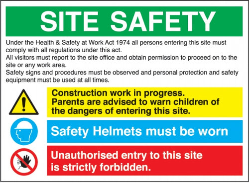site safety board