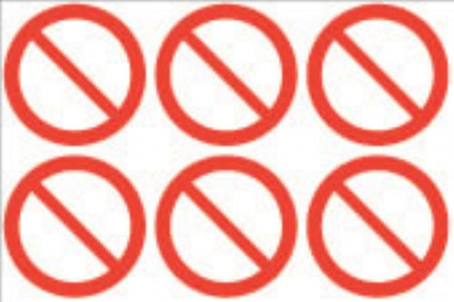 Prohibition symbol  (24 pack) 6 per sheet