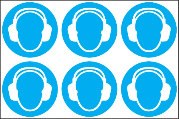 Ear defenders symbol  (24 pack) 6 to sheet