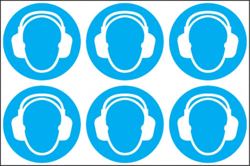 Ear defenders symbol  (24 pack) 6 to sheet