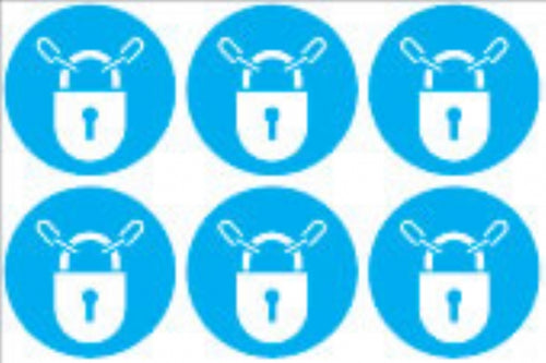 Keep locked symbol  (24 pack) 6 to sheet