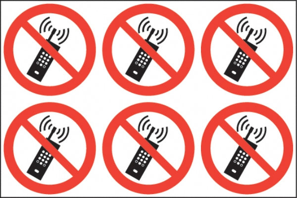 Mobile phone symbol  (24 pack) 6 per sheet