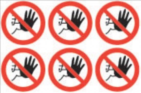 No Admittance symbol  (24 pack) 6 per sheet