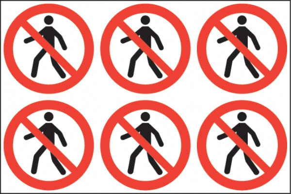 No Pedestrians (24 pack)  diameter