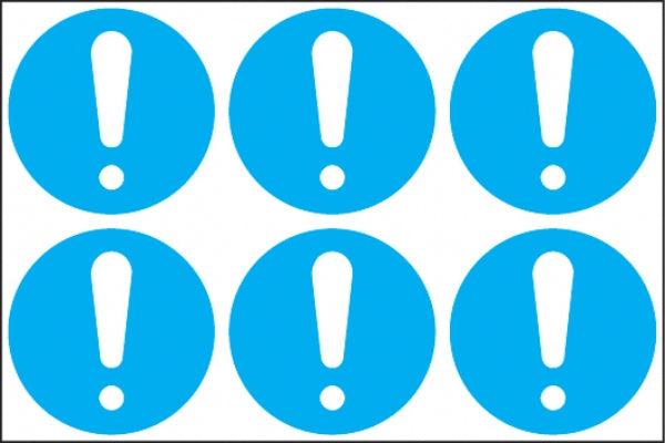 Mandatory symbol 85mm (24 pack) 6 to sheet