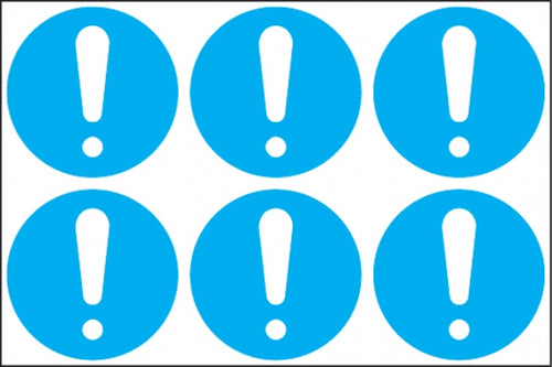 Mandatory symbol 85mm (24 pack) 6 to sheet