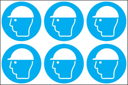 Hard hat symbol  (24 pack) 6 to sheet