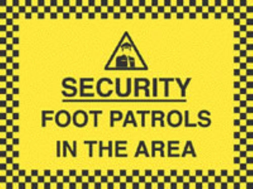foot patrols in the area
